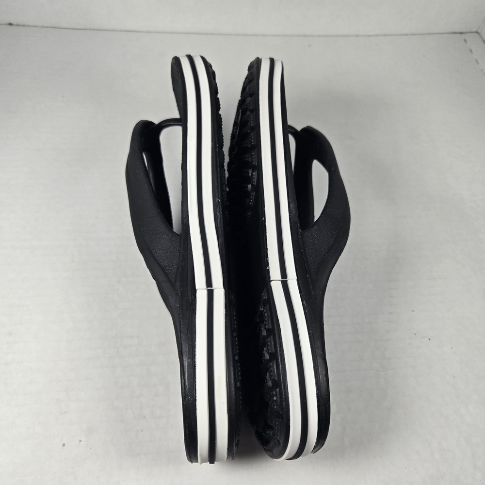 Crocs Adult Unisex Bayaband Black and White Flip Flop Sandals Size M6 W8 - Picture 5 of 7